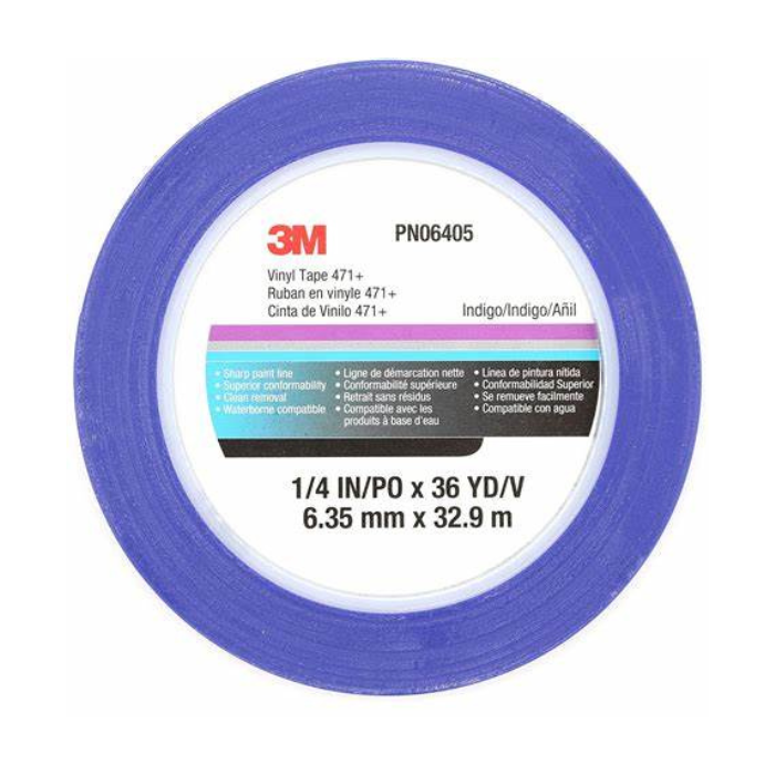 3M™ Blue Fine Line Vinyl Tape - 1/2 inch X 36yd — Midwest Airbrush